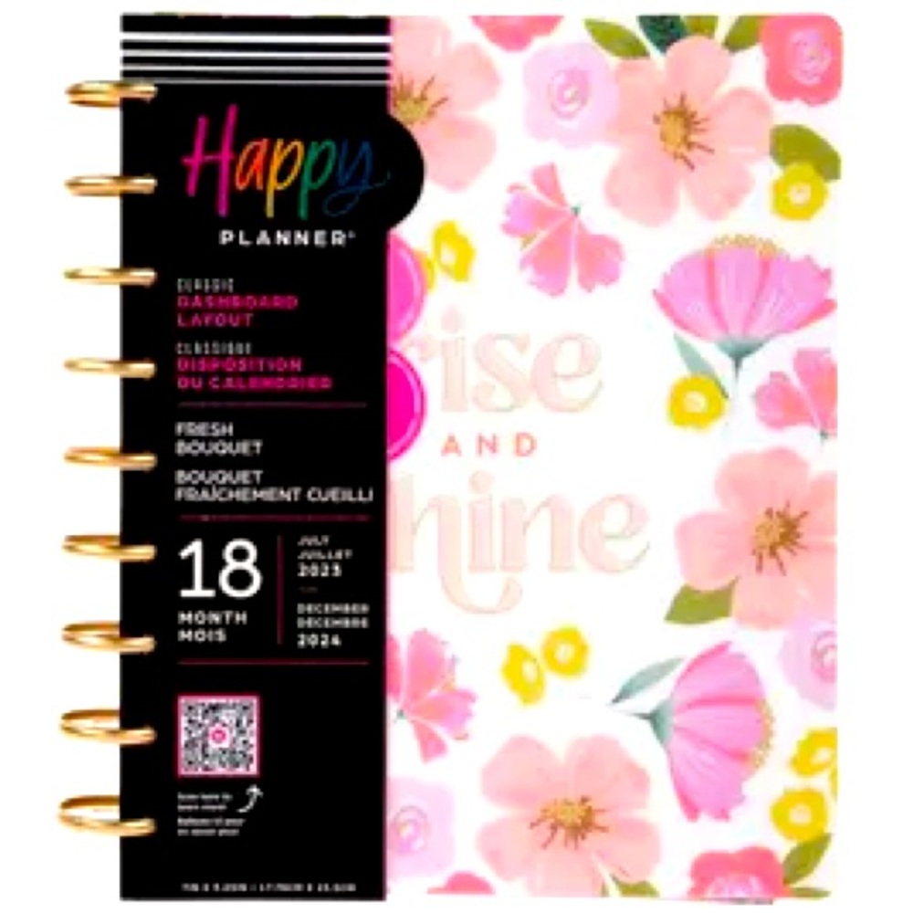 2023 - 2024 Rise And Shine Floral Happy Planner - 18 Months